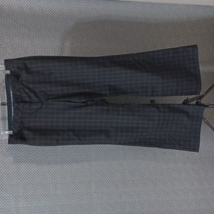 Express Editor Pants Size 8 Black Plaid Wide Leg